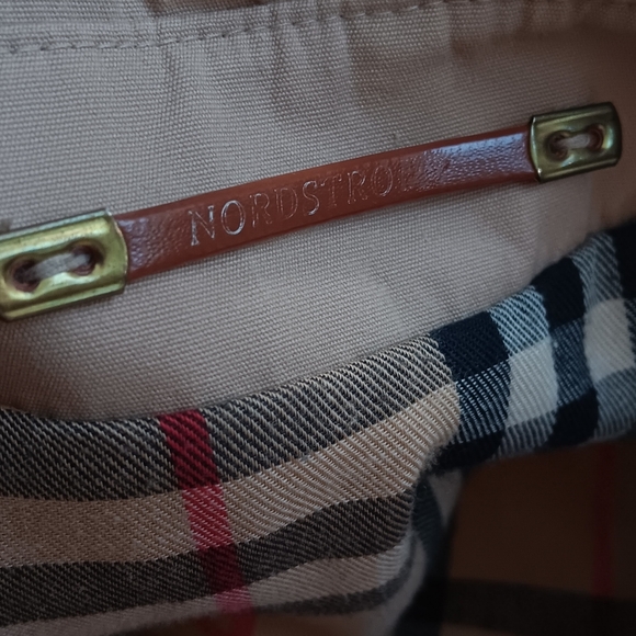 Vintage 80's Nordstrom Tan Trench Coat with Plaid Lining - Picture 6 of 8